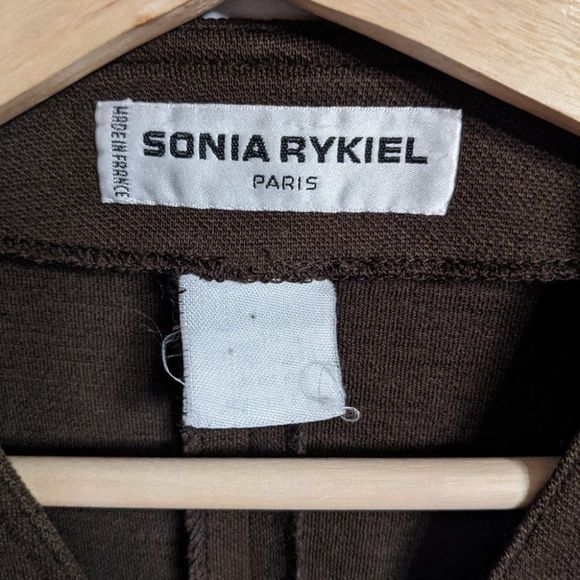 Vintage Sonia Rykiel Paris Brown Cropped Wool Blazer - Picture 3 of 6